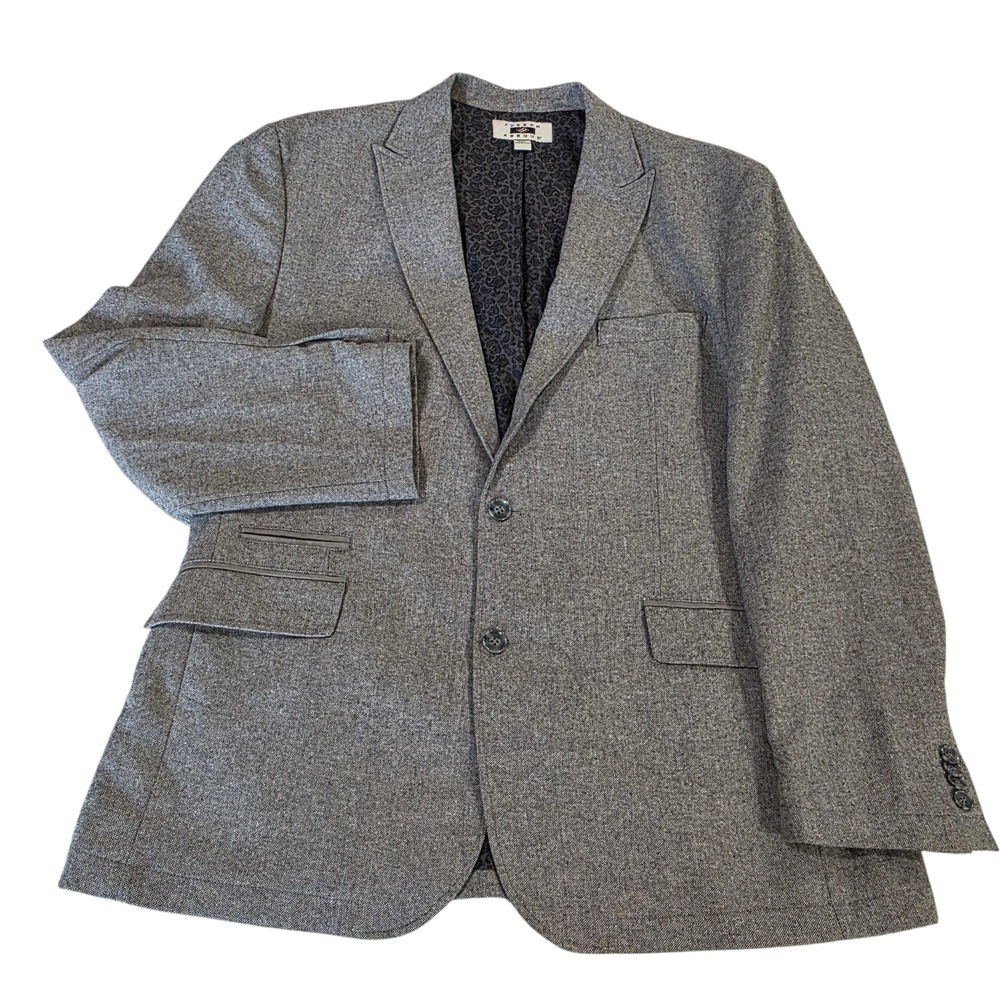 Joseph Abboud Sport‎ Coat Mens Gray XXL Button Peak Lapel Collar Wool Blend